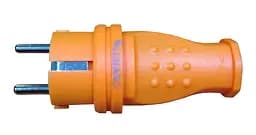 Вилка каучукова пряма з заземленням Lumano Arctic IP44 16A (17952) оранж