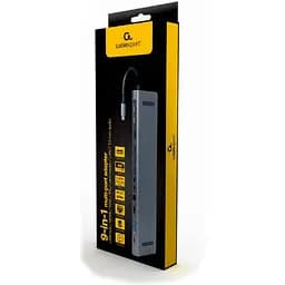 USB-Хаб Cablexpert USB-C 9-in-1 (Hub/HDMI/VGA/PD/card-reader/lan/audio) (A-CM-COMBO9-01) - мініатюра 4