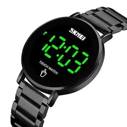 Наручний чоловічий годинник Skmei Light 1550 (Чорний) - мініатюра 2
