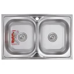 Кухонная мойка Zerix Z8050D-08-180MD Double micro decor ZM0613, Decor