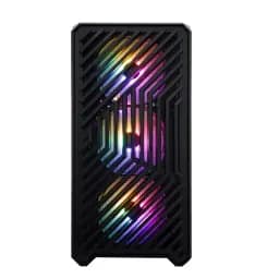 Корпус 1stPlayer T5-BK-4F1, Black, без БЖ, Mini Tower, Micro ATX, 1xUSB 3.0 / 2xUSB 2.0, макс. CPU - 165 мм / VGA - 330 мм, 4x120 мм ARGB, бічна панель із загартованого скла - мініатюра 2