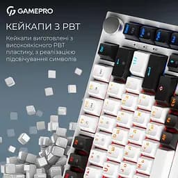 Клавіатура GamePro Asgard Valhalla 75% Exploded QLAB Orange Switches (MK160W Pro) - мініатюра 9