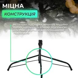 Лита штучна ялинка LUGI 2.1 м зелена Карпатська V18 Преміум KOS-KARPGR21 - мініатюра 4
