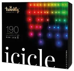 Twinkly Smart LED Гірлянда Twinkly Icicle RGB 190, Gen II, IP44, довжина 5м, кабель прозорий