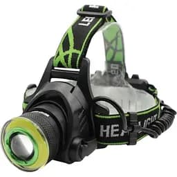 Налобний ліхтар RB-107 LED універсальний акумуляторний для риболовлі T6+LED Zoom