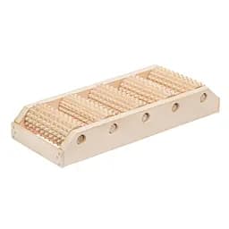 Масажер для ніг дерев'яний зубчастий на 5 роликів для однієї ноги 31х12.5х5 см, Woodly 84982