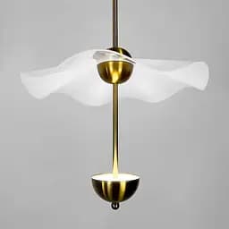 Латунный светильник с белым волнистым плафоном Ø 40 см Ст. SGA3-400-1 AB | Line F