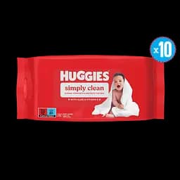 Набір вологих серветок Huggies Simply Clean 720 шт. (10 уп. х 72 шт.)