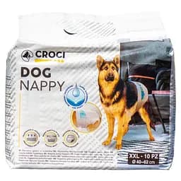 Підгузки для собак 40-62 см Croci Dog napty XXL 10 шт/уп
