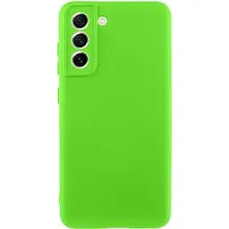 Чохол TPU GETMAN Liquid Silk Full Camera для Samsung Galaxy S21 FE Салатовий / Neon Green