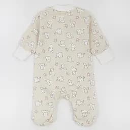 Комбінезон дитячий ЛЯЛЯ 8ФТ036 молочний (екрю) 56 (0-1 міс.) - мініатюра 3