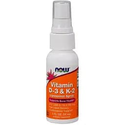 Вітаміни D-3 & K-2 Now Foods ліпосомальний 100 мкг 59 мл