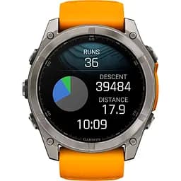 Смарт-годинник Garmin Fenix 8 AMOLED Sapphire 51mm Titanium with Spark Orange/Graphite Silicone Band (010-02905-10) [115048] - мініатюра 11