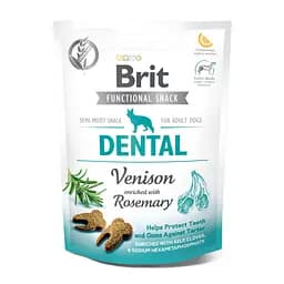 Brit Care Dog Dental Venison 150г ласощі для захисту зубів собак з олениною та розмарином