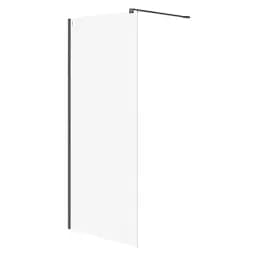 Душова кабіна Cersanit Walk-In Mille 90х200 см Чорний/прозоре скло 30412