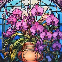 Алмазна мозаїка Strateg Магія орхідей 30х30 см (DEEX16293)
