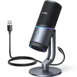 Настільний USB мікрофон UGREEN CM769 з RGB-підсвіткою та шумоподавленням