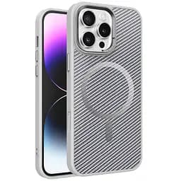 Чохол Epik TPU+PC Carbon Mirage with MagSafe для Apple iPhone 16 Pro 6.3 Grey