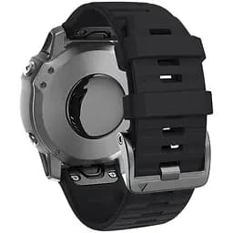 Силіконовий ремінець на смарт годинник Garmin 47 mm, Silicone, black, зі зручною застібкою, на фітнес браслет, ArmorStandart (ARM60796) - мініатюра 2