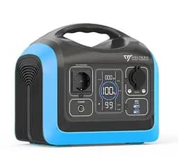 Зарядна станція Voltero PS6, чорний/синій, 600 Вт / 595 Вт/год, 1xType-C (60 Вт), 2xUSB (18 Вт), 2x12V (10A), 1x230V, LiFePO4