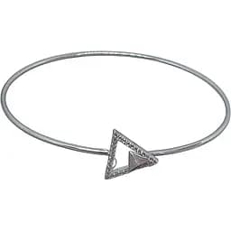 Срібний жорсткий браслет Qvaliz з фіанітами. 905-00874