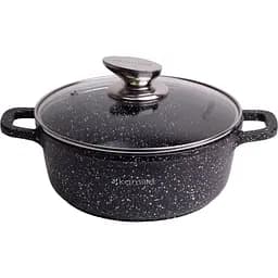 Кастрюля Kamille алюминиевая со стеклянной крышкой 2.3 л (KM-4404)