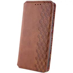 Шкіряний чохол-книжка GETMAN Cubic (PU) для Realme 11 4G Коричневий - мініатюра 2