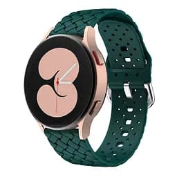 Ремінець Twist для Xiaomi Ticwatch C2 TicWatch E TicWatch S2 Mobvoi TicWatch C2 - темно-зелений ширина кріплення 20мм силікон Watchbands (W32-0WB39660066) - мініатюра 2