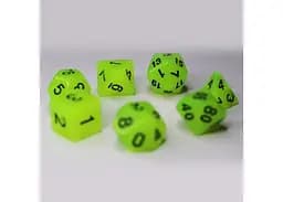 Набір кубиків Glow in the dark 7 Dice Set - Yellow , 7 шт. (g7dglow01) - мініатюра 4