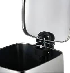 Відро для сміття Zerix Kubix-TC0108 SS Color з плавним закриттям квадратне 8 л нержавійка (ZX5891)  - мініатюра 2