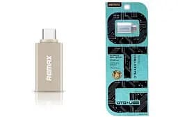 Адаптер Type C-USB 3.0 Remax RA-Otg1 Otg золотий - мініатюра 8