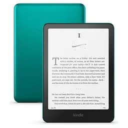 Електронна книга Kindle Paperwhite Signature Edition 2024 Metallic Jade, 32GB, без реклами, 7 HD E Ink Carta дисплей, покриття антивідблиску, підсвічування, сенсорний екран, Bluetooth/Wi-Fi, захист від вологи, 300 dpi, зелена