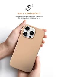 Силиконовый чехол с MagSafe для Apple iPhone 16 Pro, ICON2 MagCase, золотой, противоударный, панель с мягкой подкладкой, защита всего корпуса, поддержка беспроводной зарядки, совместим с защитными стеклами и пленками, ArmorStandart (ARM80191) - мініатюра 8