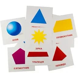 Картки міні Zirka Геометричні фігури 110х110 мм UA-ENG 65797 - мініатюра 3