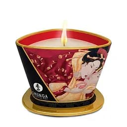 Массажная свеча Shunga Massage Candle - Sparkling Strawberry Wine (170 мл) с афродизиаками Shunga SH045087; SO2513 94365