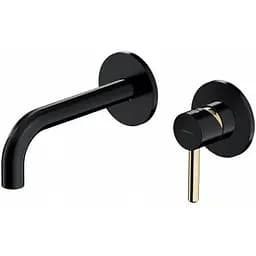 Змішувач для раковини Omnires Y прихованого монтажу black/gold (Y1215HBLGL)