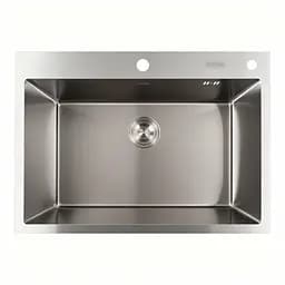 Кухонная мойка Platinum Handmade 70x50 нержавейка (сифон круглый, 3,0/0,8), Нержавеющая сталь