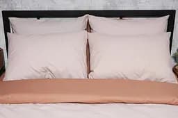 Комплект постільної білизни Moon&Star Бязь Gold Люкс Brown Blanc King Size 220x240 наволочки 4х70х70 - мініатюра 2