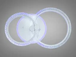Люстра стельова LED Diasha A8180/2WH, 55W, 4100K, білий метал, сучасний стиль для дому - мініатюра 2