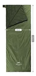 Спальник Naturehike Summer LW180 (NH21MSD09) +15°C - лівий - 205см - зелений - мініатюра 2