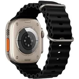 Ремешок Hoco iWatch WA12 marine double buckle silicone strap для часов 42/44/45/49 mm черный