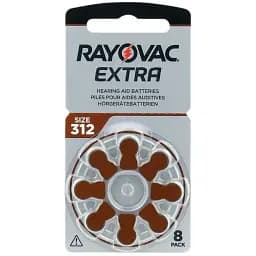 Батарейка Rayovac Extra 312 BL 8 шт для слухових апаратів (312AUX-8XEMF) (4618)
