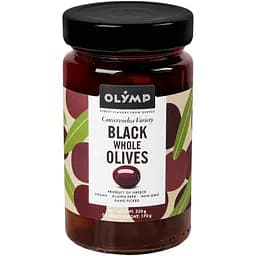 Оливки Olymp Colossal Греческие черные с косточкой 320 г