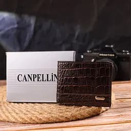 Затискач із натуральної фактурної шкіри Canpellini 21519 коричневий - мініатюра 8