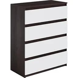 Комод Moreli T-215 на 4 ящики 800х980х400 мм Венге/Білий (mo-t215-venge-white)