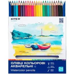 Карандаши цветные акварельные Kite Classic 24 шт. (K-1050)