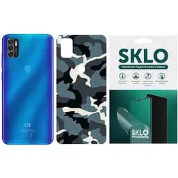 Захисна плівка SKLO Back тил Camo для ZTE Blade A5 2020 Блакитний / Army Blue