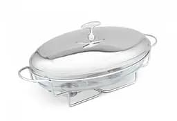 Мармит овальный настольный подогреватель еды Edenberg EB-1443 3 л термостойкая стеклянная посуда с подогревом