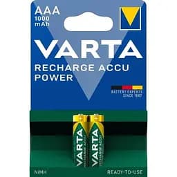 Аккумулятор Varta Rechargeable Accu AAA 1000 mAh BLI 2 NI-MH R3 набор 2 штук