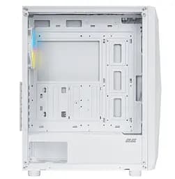 Корпус 2E Gaming Aruba (G3313W), White, без БР, Mid Tower, для ATX/Micro ATX/Mini ITX, 1xUSB 3.0/2xUSB 2.0, макс. CPU - 165 мм / VGA - 330 мм, 5x120 ARGB, бічна панель із загартованого стекла (2E-G3313W) - мініатюра 4